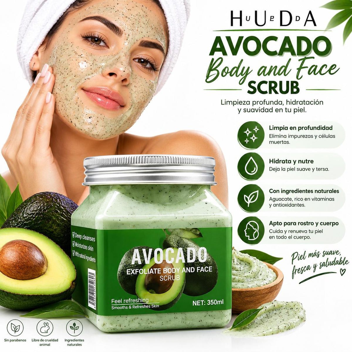 Exfoliante Facial y Corporal de Aguacate
