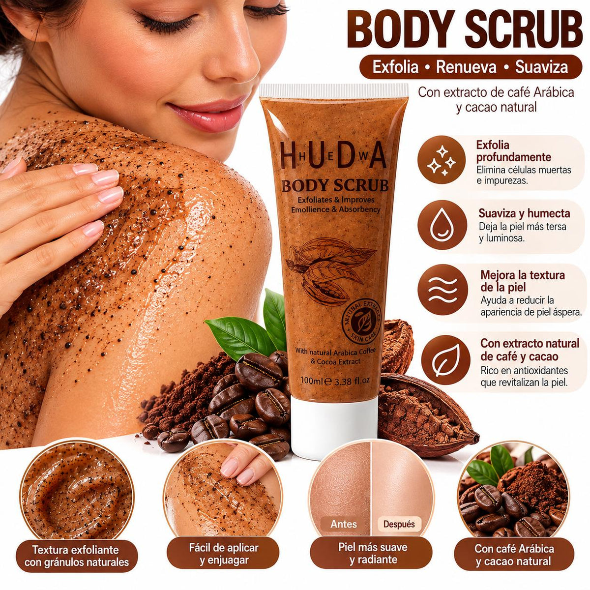 Exfoliante Corporal de Café y Cacao