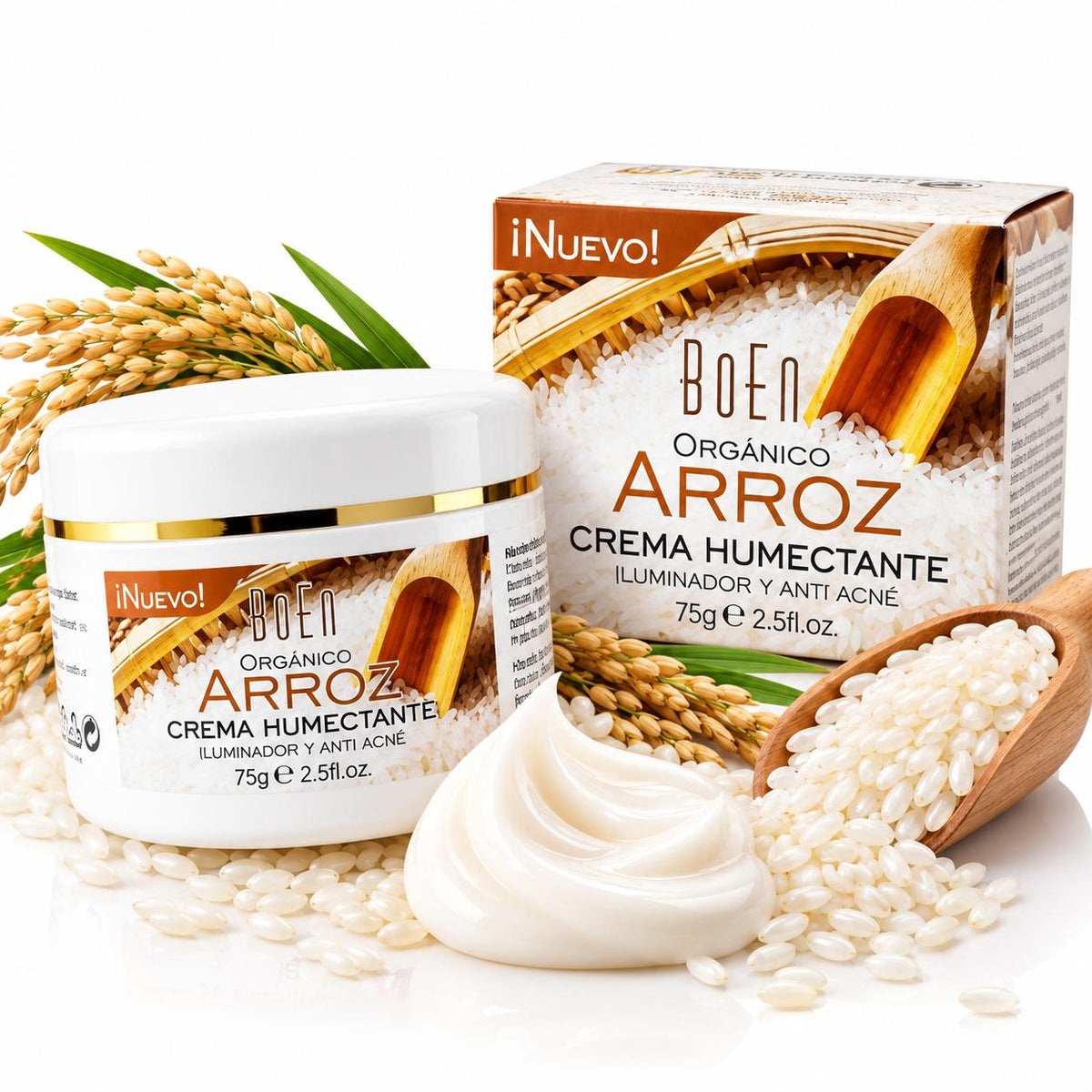 Organic Moisturizing and Brightening Rice Cream