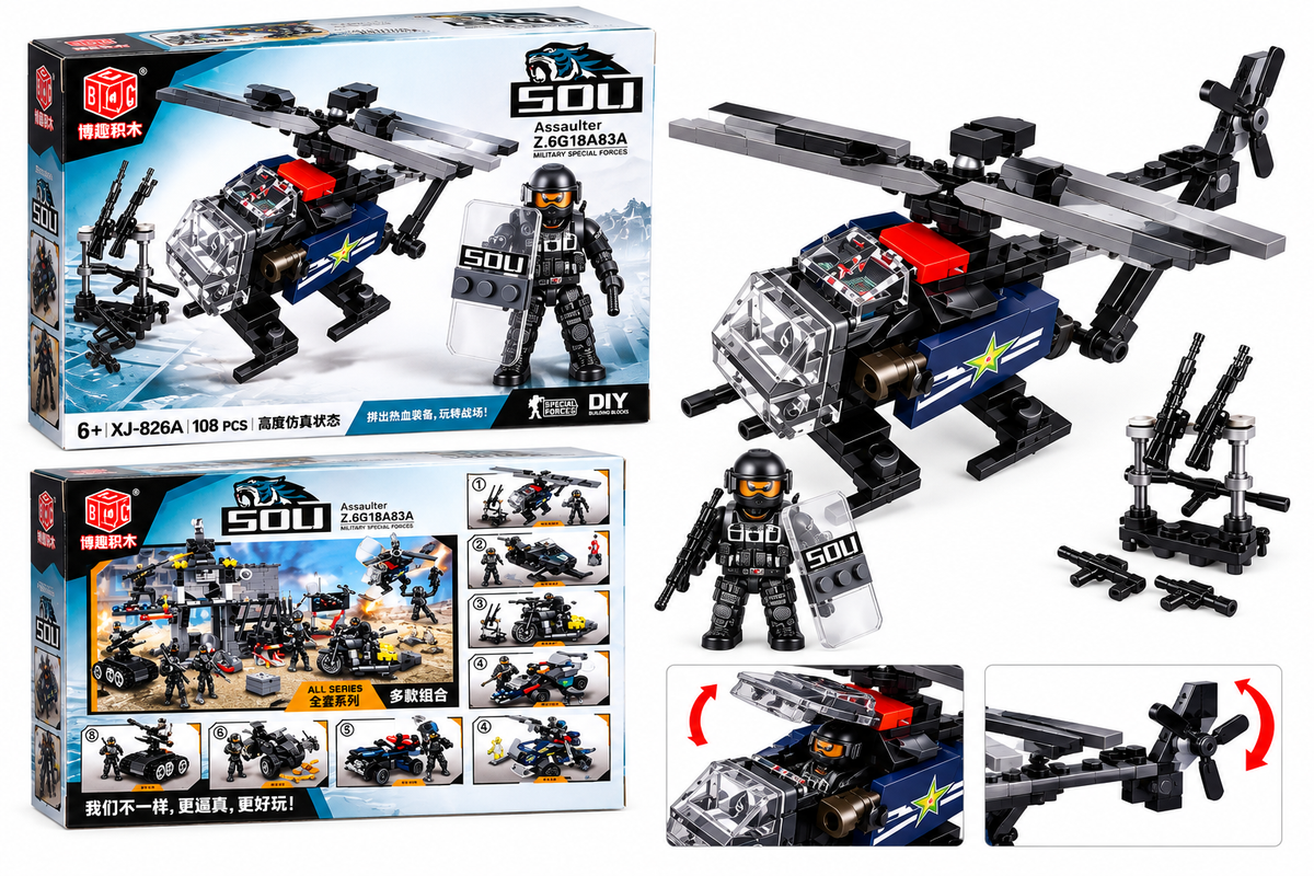 Set de Construcción Militar – Helicóptero Táctico