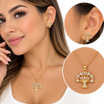 Set de Collar y Aretes Árbol de la Vida