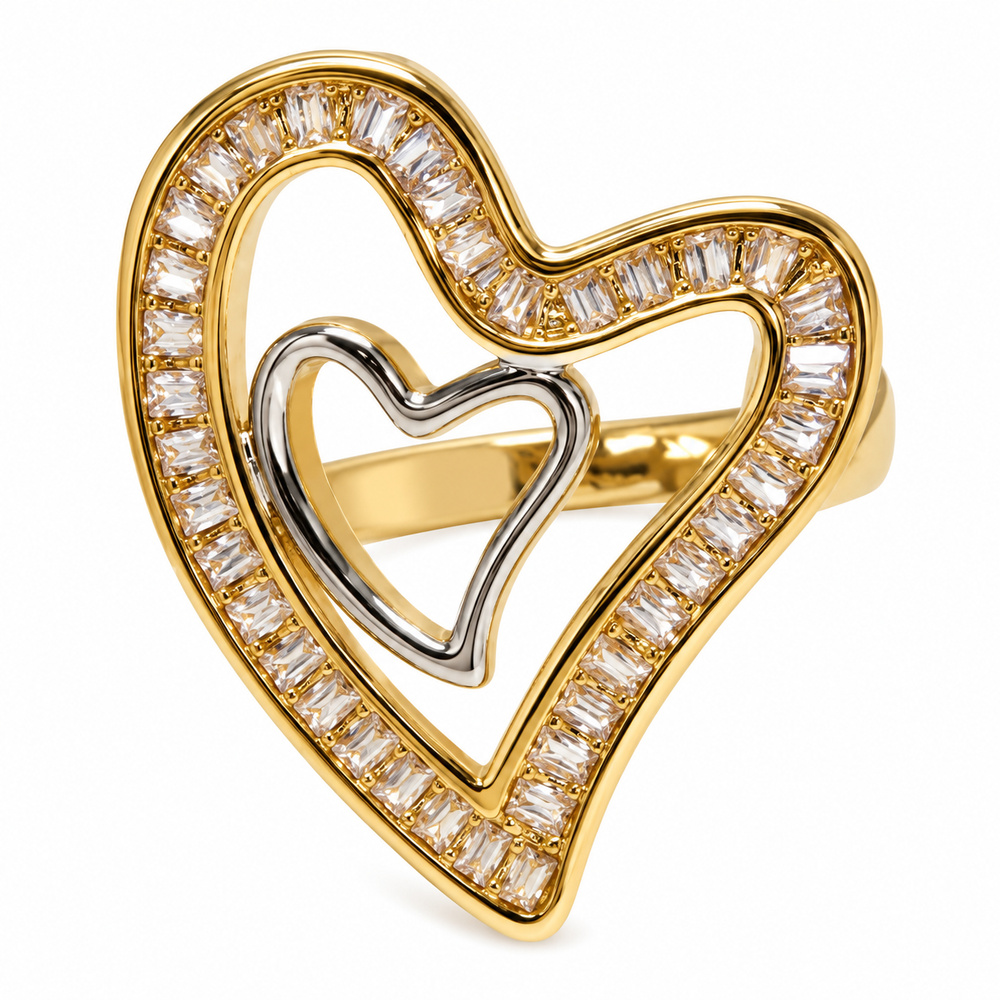 Anillo de Corazón Doble