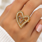 Anillo de Corazón Doble