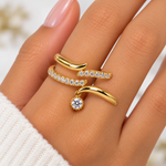 Anillo Ajustable con Zirconias