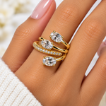 Anillo Ajustable con Zirconias