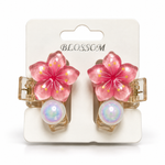 Set de Pinzas para el Cabello con Flores y Perlas