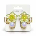 Set de Pinzas para el Cabello con Flores y Perlas