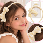 Diadema de Perlas con Lazo Elegante