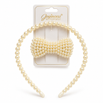 Diadema de Perlas con Lazo Elegante