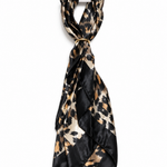 Pañuelo Satín Animal Print para Cabello y Accesorios