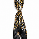 Pañuelo Satín Animal Print para Cabello y Accesorios