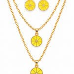 Conjunto de Collares y Pantallas de Limones