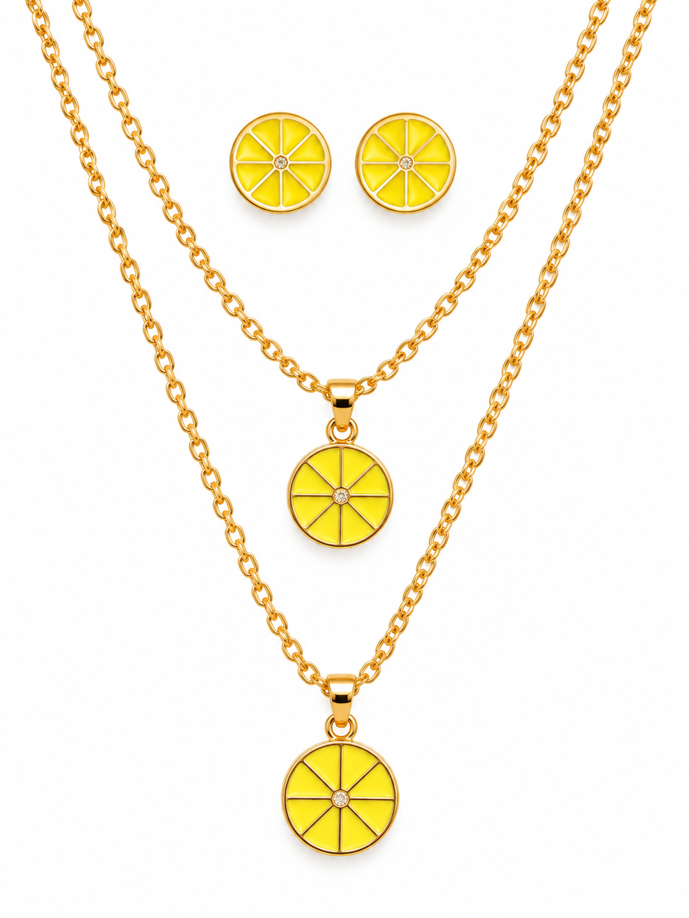 Conjunto de Collares y Pantallas de Limones