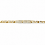Pulsera Dorada con Detalles Geométricos y Brillo