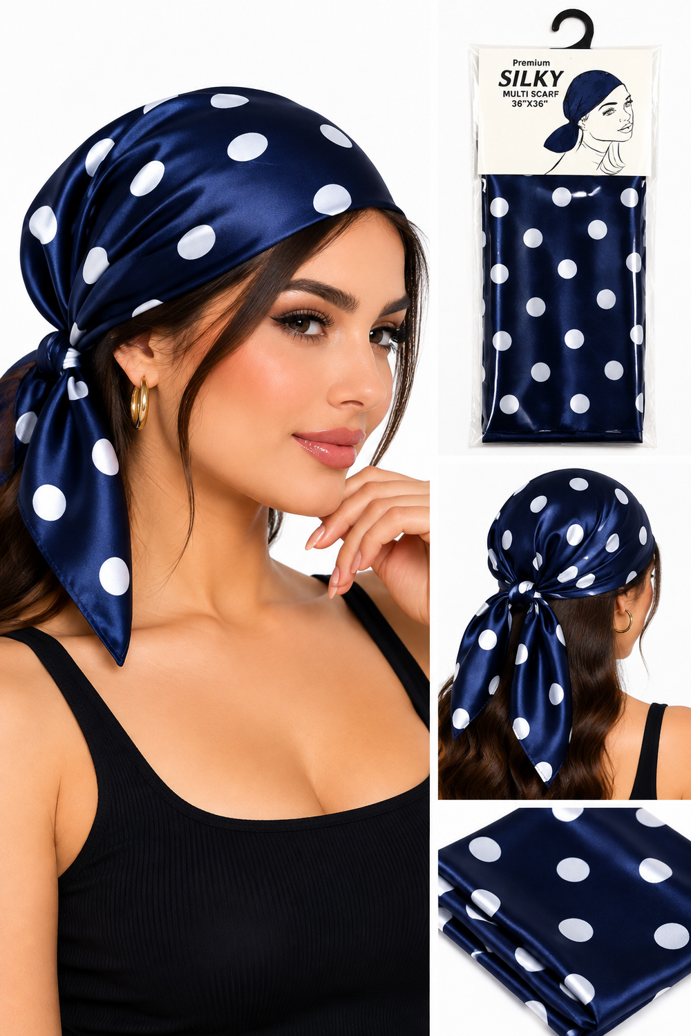 Pañuelo Satín Premium de Lunares