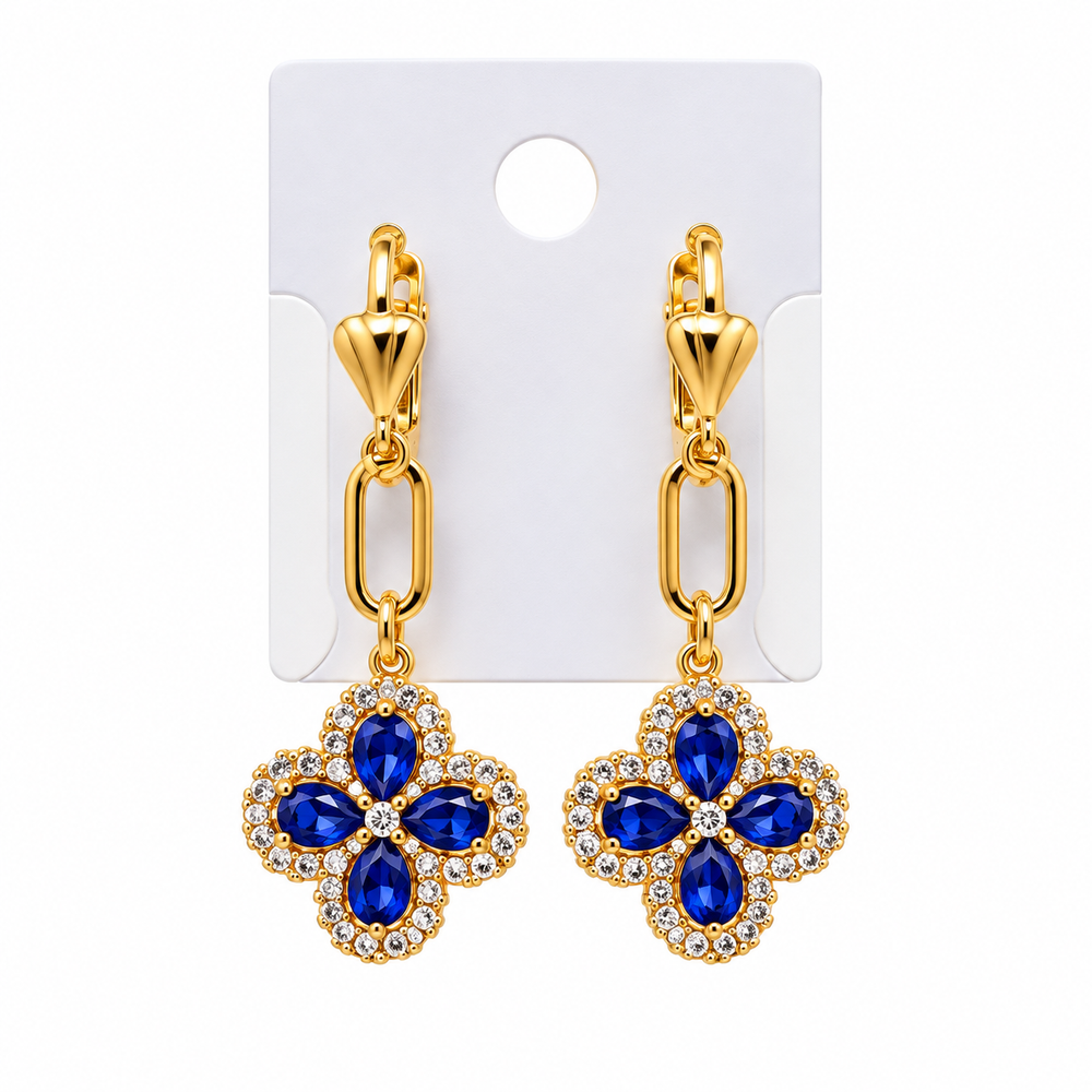 Aretes Elegantes con Piedras Brillantes