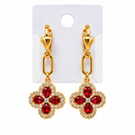 Aretes Elegantes con Piedras Brillantes