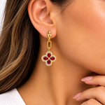 Aretes Elegantes con Piedras Brillantes