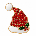 Broches Navideños con Cristales y Detalles Elegantes