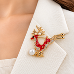 Broches Navideños con Cristales y Detalles Elegantes