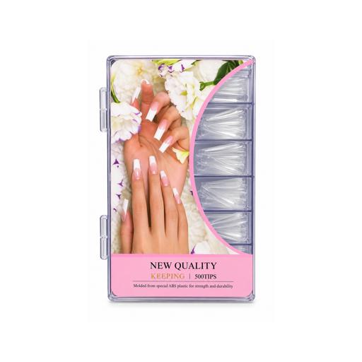 Tips para Uñas Ballerina Clear – 500 Piezas