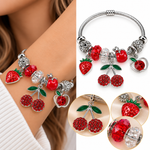 Pulsera de Stainless Steel con Charms de Frutas y Cristales
