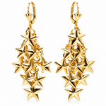 Pendientes Colgantes de Estrellas Doradas