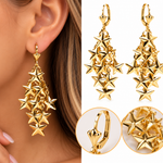 Pendientes Colgantes de Estrellas Doradas