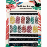 Stickers para Uñas – Monogramas Multicolor y Diseños Geométricos