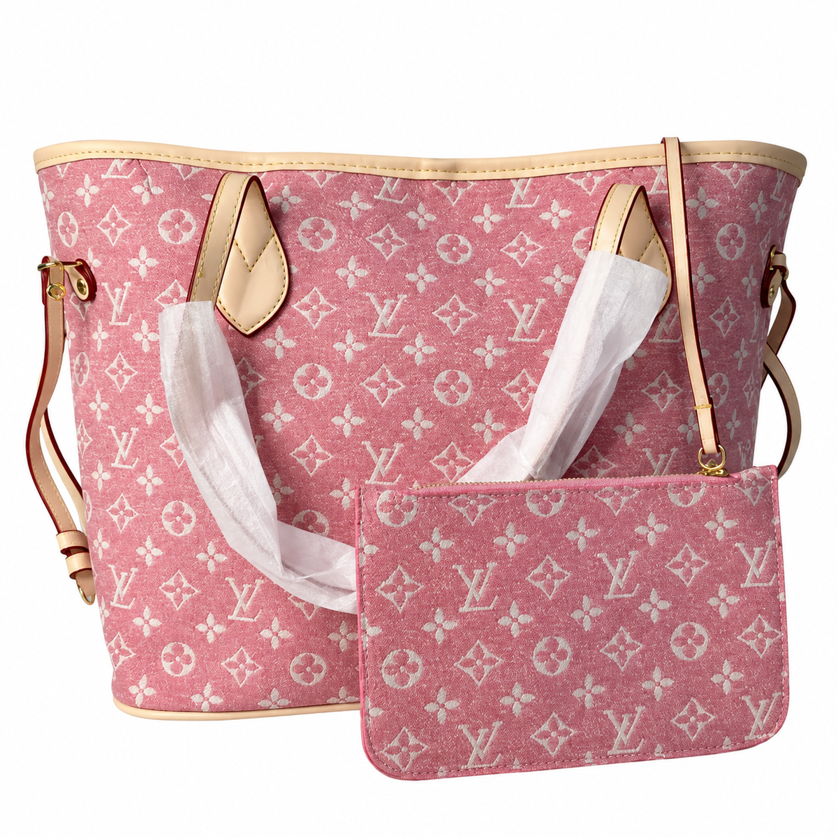 Cartera Tote Rosada con Monedero a Juego