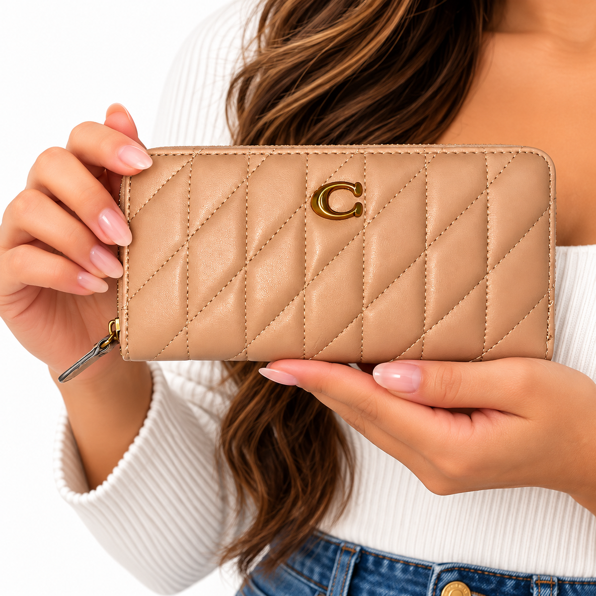 Wallet Acolchado Beige