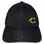 Gorra Negra con Estampado de Monograma y Detalle Dorado ✨