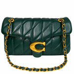 ✨ Cartera Elegante color Verde Esmeralda con Cadena Dorada ✨