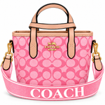 Mini Cartera Rosada con Estampado de Monograma