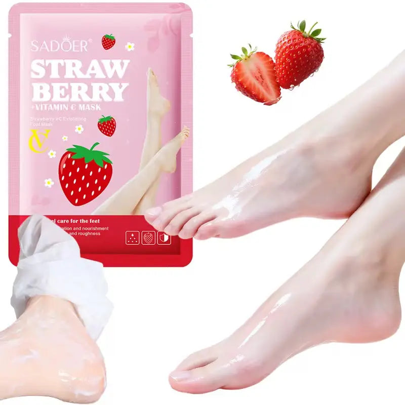 Mascarilla para Pies de Strawberry