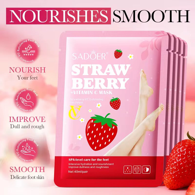 Mascarilla para Pies de Strawberry