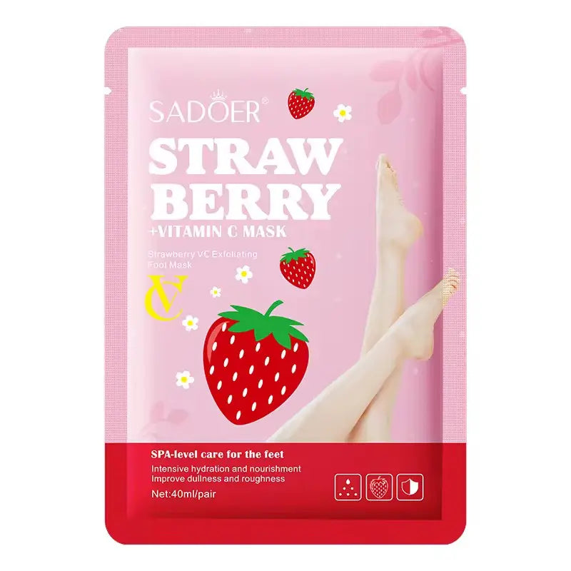 Mascarilla para Pies de Strawberry