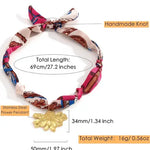 Collar de Seda con Diseño Floral