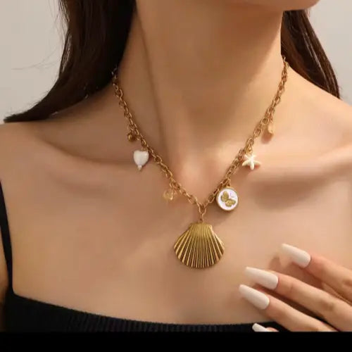 Collar con Colgantes de Estilos Costero