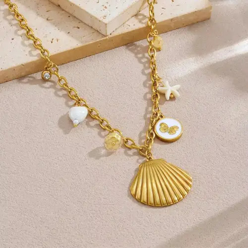 Collar con Colgantes de Estilos Costero