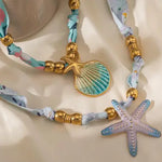 Collar de Tela Estampado Estrella de Mar