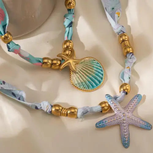 Collar de Tela Estampado Estrella de Mar