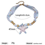Collar de Tela Estampado Estrella de Mar