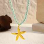 Collar Tejido Colorido de Estrella de Mar