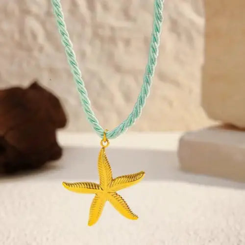 Collar Tejido Colorido de Estrella de Mar