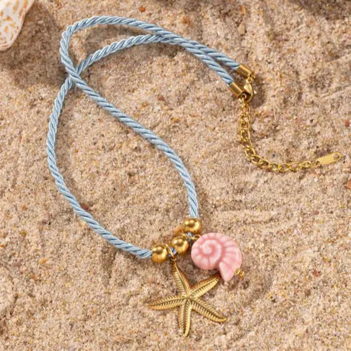 Collar Tejido Colorido de Estrella de Mar