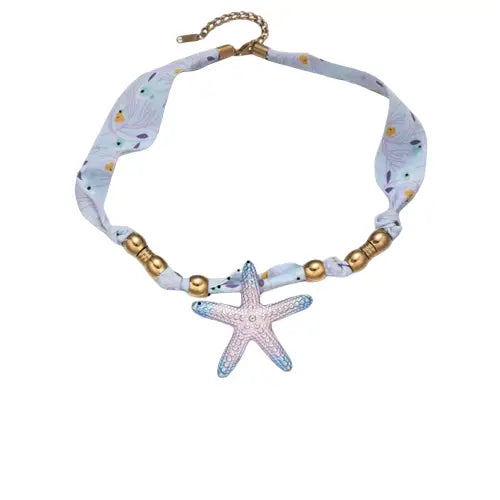 Collar de Tela Estampado Estrella de Mar