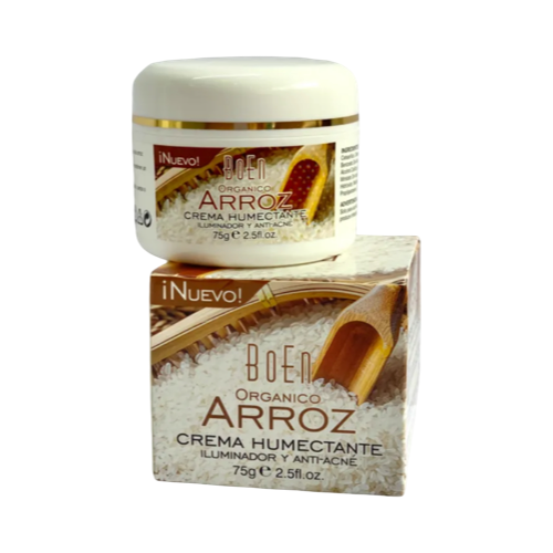 Crema De Arroz Orgánica Humectante y Aclarante